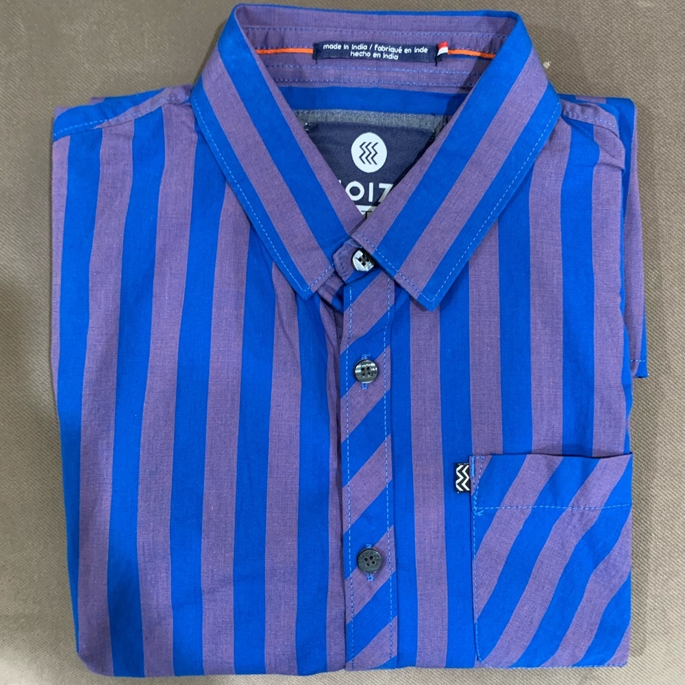 Noize Button Down Purple/Blue